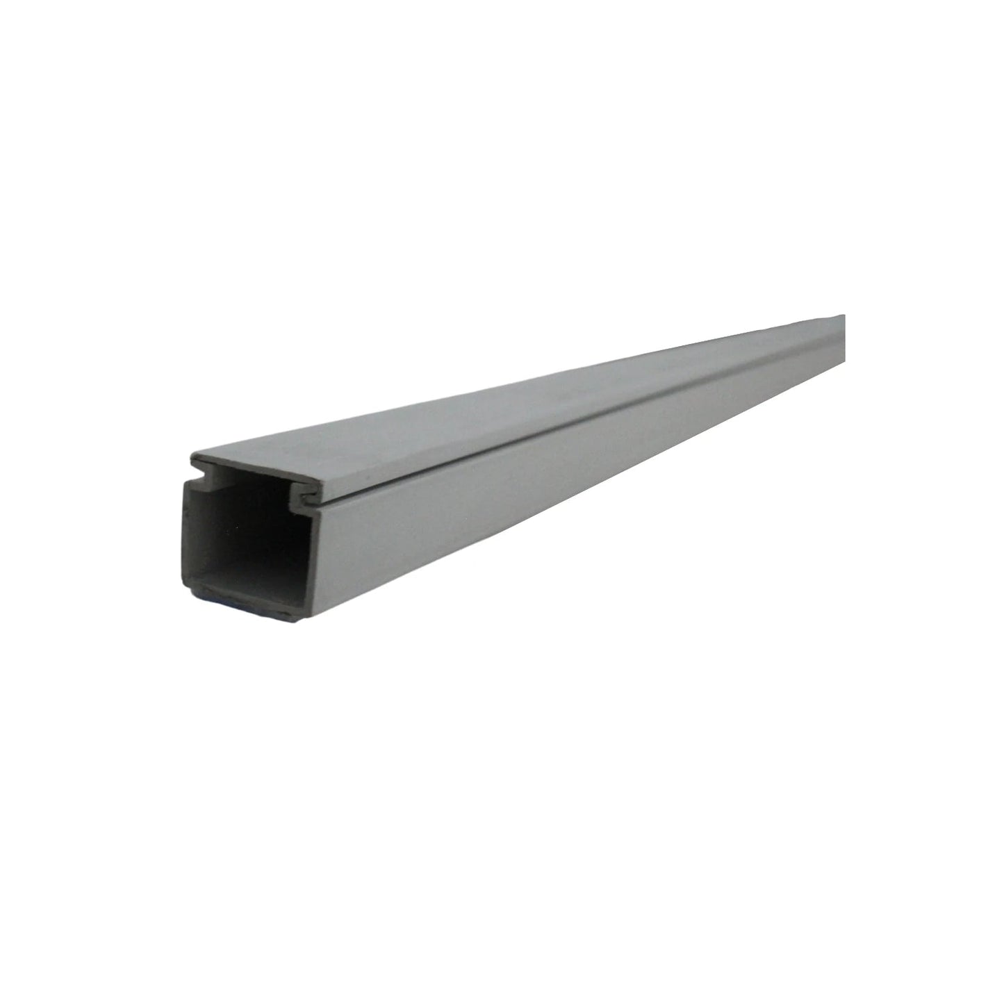 Canaleta de PVC para cables con tapa, perfil rectangular gris claro 10x20mm para organización eléctrica