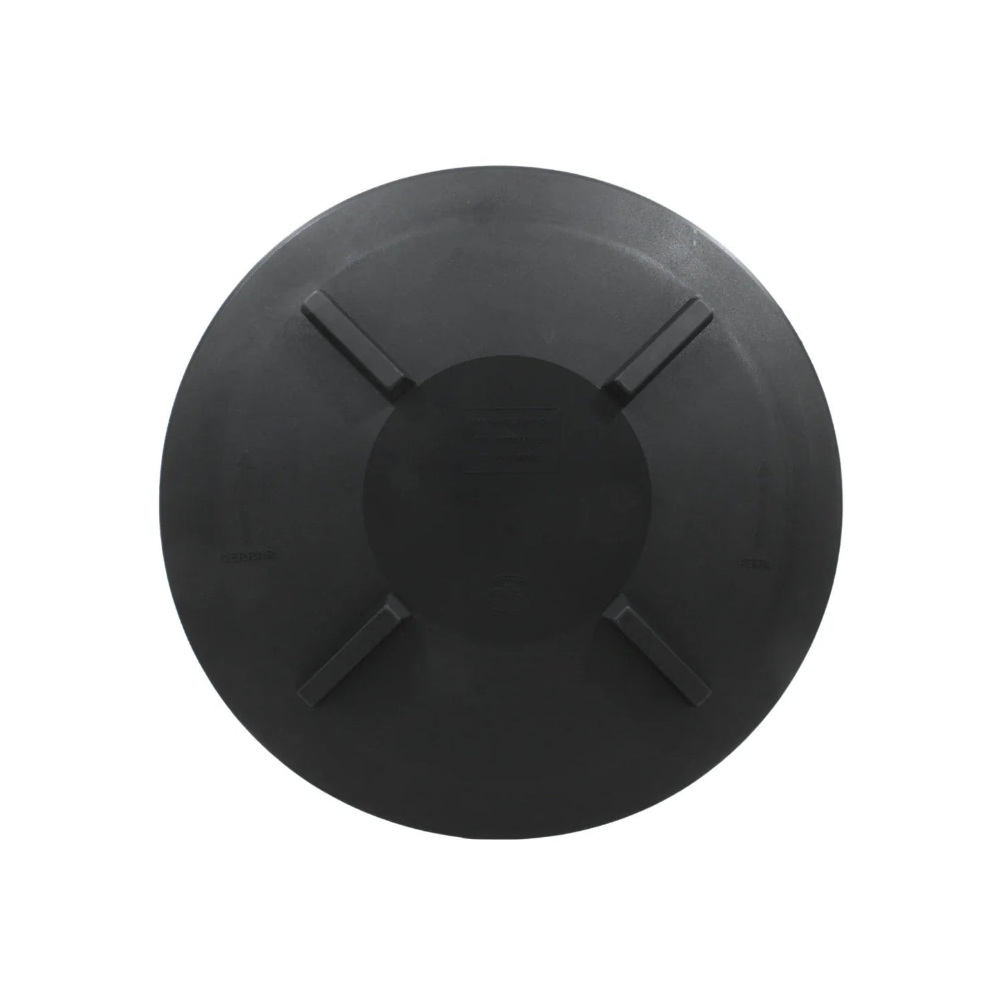 Tapa para tinaco negra de plástico, redonda, con soportes inferiores, ideal para sistema de rosca.