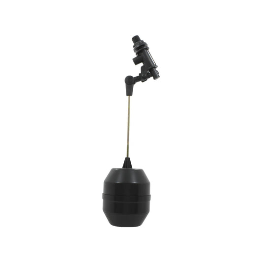 Válvula para tinaco ½ pulgada con flotador negro y varilla, control de nivel de agua