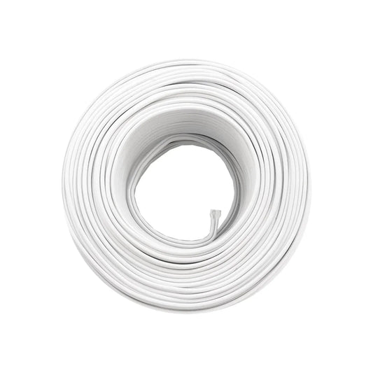 Cable 100% cobre.,90 metros de largo.,Cable dúplexcalibre 16,Aislamiento individual de PVC antiflama.,Ideal para suministrar energía en baja tensión.,Tensión máxima 300 V