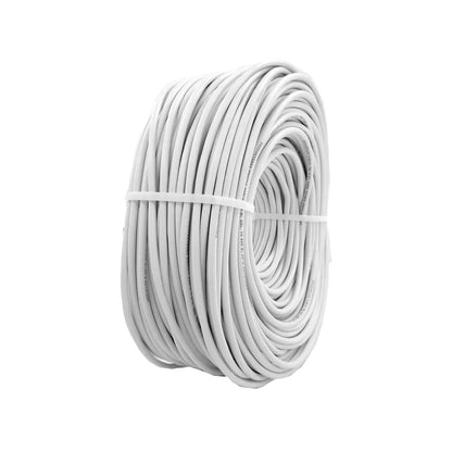 Cable eléctrico blanco anti flama calibre 14 AWG 600V, rollo de 90 metros marca JCC