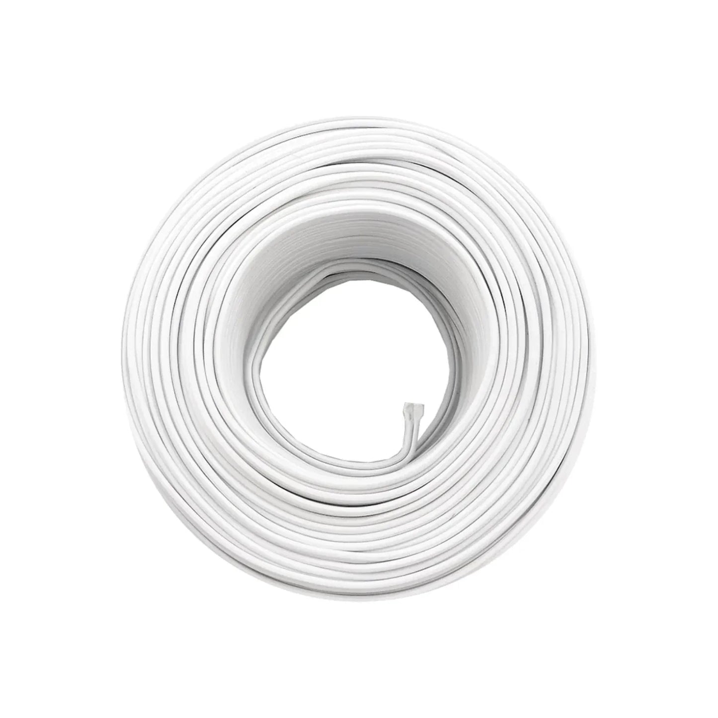 Cable 100% cobre.,90 metros de largo.,Cable dúplexcalibre 14,Aislamiento individual de PVC antiflama.,Ideal para suministrar energía en baja tensión.,Tensión máxima 300 V