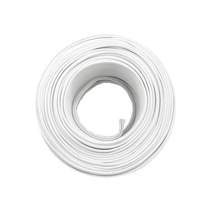 Cable 100% cobre.,90 metros de largo.,Cable dúplexcalibre 14,Aislamiento individual de PVC antiflama.,Ideal para suministrar energía en baja tensión.,Tensión máxima 300 V