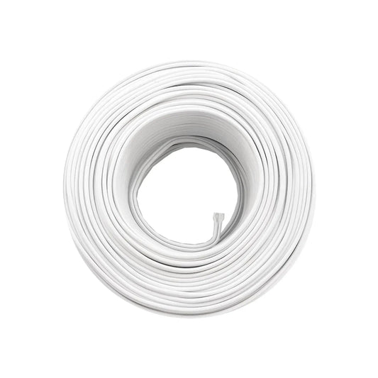 Cable 100% cobre.,90 metros de largo.,Cable dúplexcalibre 12,Aislamiento individual de PVC antiflama.,Ideal para suministrar energía en baja tensión.,Tensión máxima 300 V
