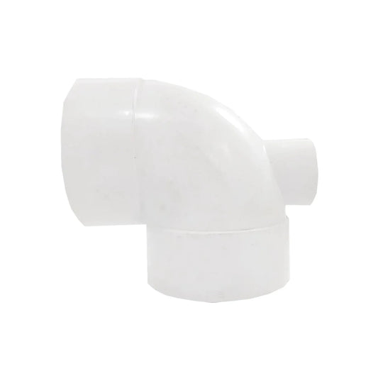 Elaborado de PVC,Codo de 4",Codo sanitario con salida de 2”.,Codo de 50 mm x 90º
