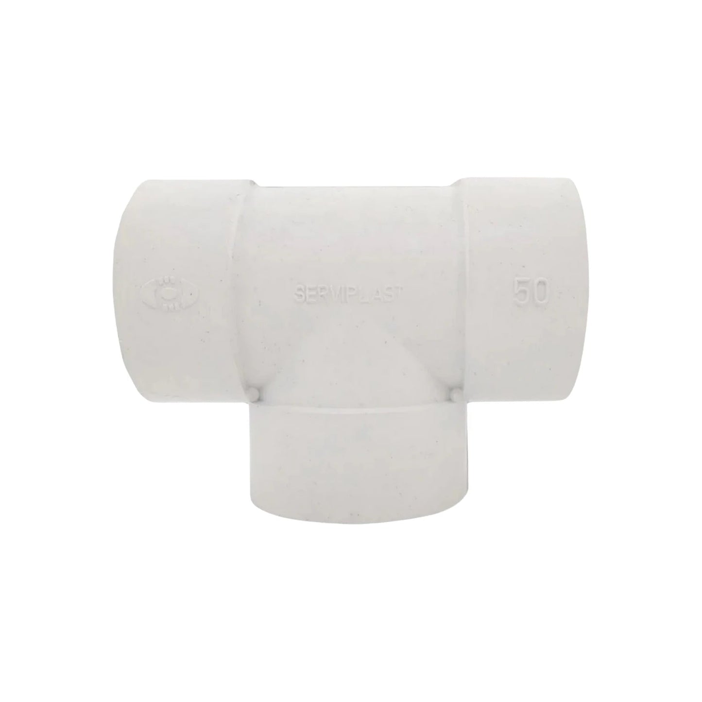Tee PVC sanitario blanco Serviplast 50mm para plomería