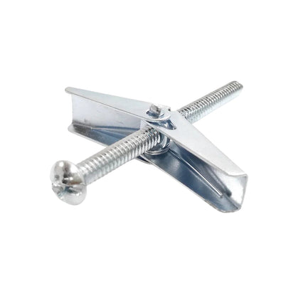 Tornillo sujetador mariposa metálico para tabla roca, anclaje de expansión plateado