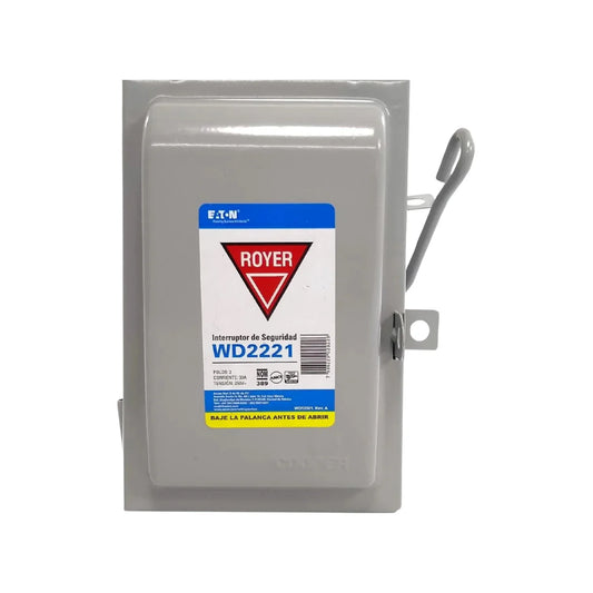 Interruptor de seguridad 2 x 30 de porcelana Royer 2221