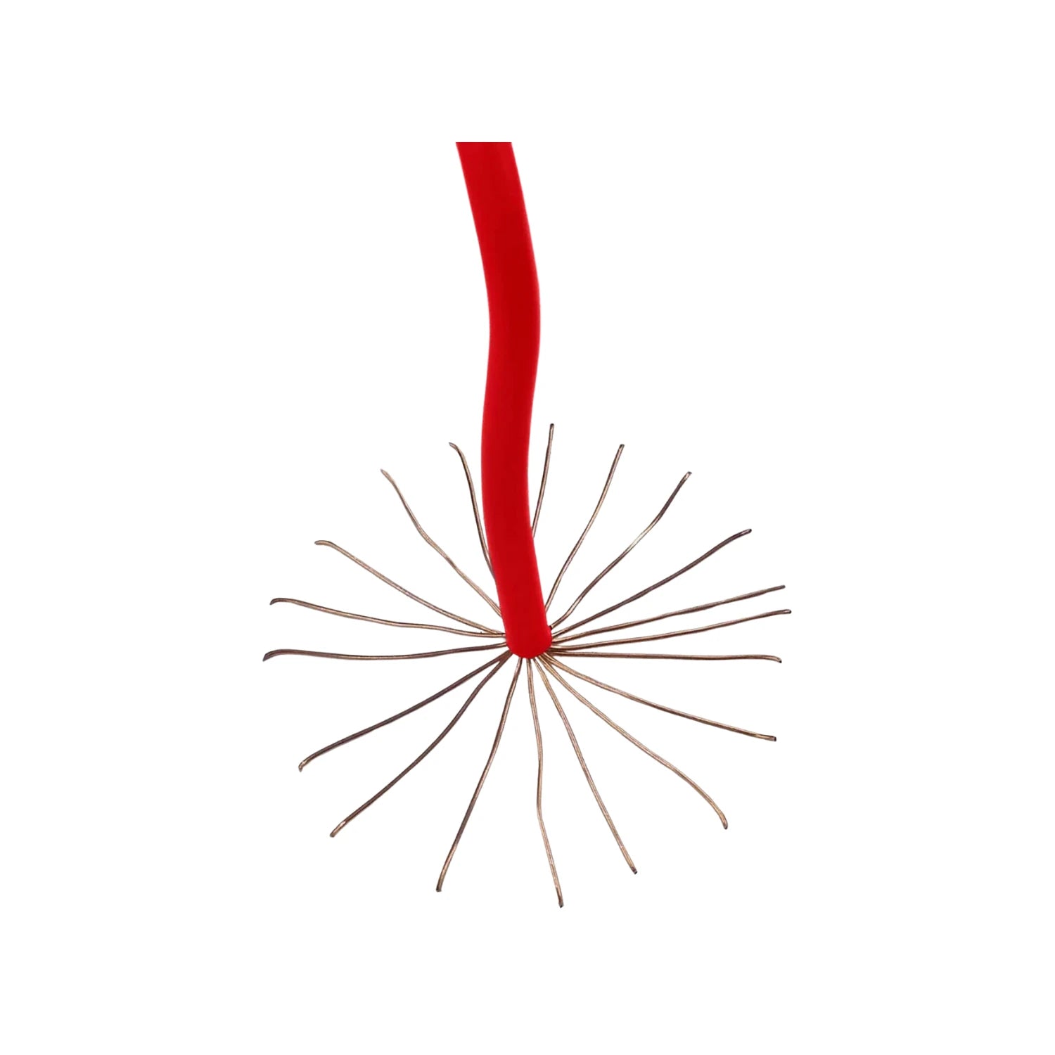 Cable eléctrico calibre 8 rojo con aislamiento de PVC, conductor de cobre multifilar expuesto para conexiones