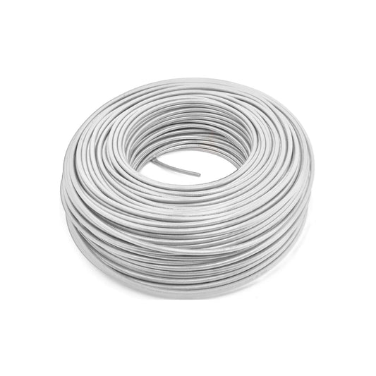 Rollo de cable eléctrico blanco para instalaciones residenciales y proyectos de ferretería