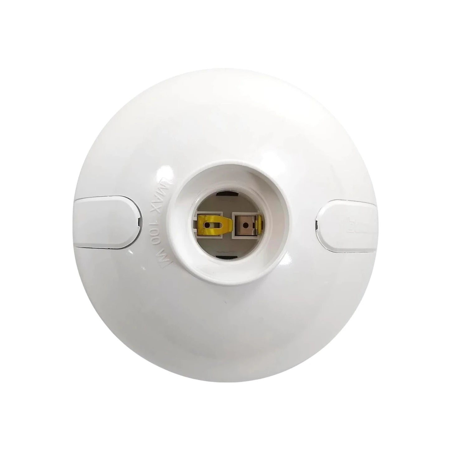 Base para foco blanco redondo de techo o pared, portalámparas MAX 100W, ideal para iluminación interior.