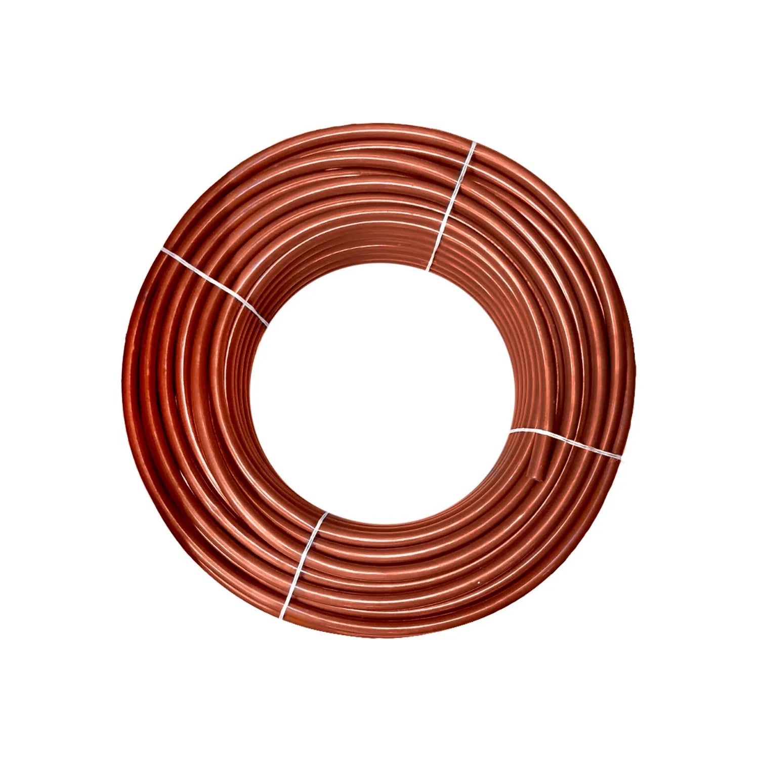Rollo de poliducto naranja de 3/4 pulgada x 100 metros para instalaciones de agua y riego
