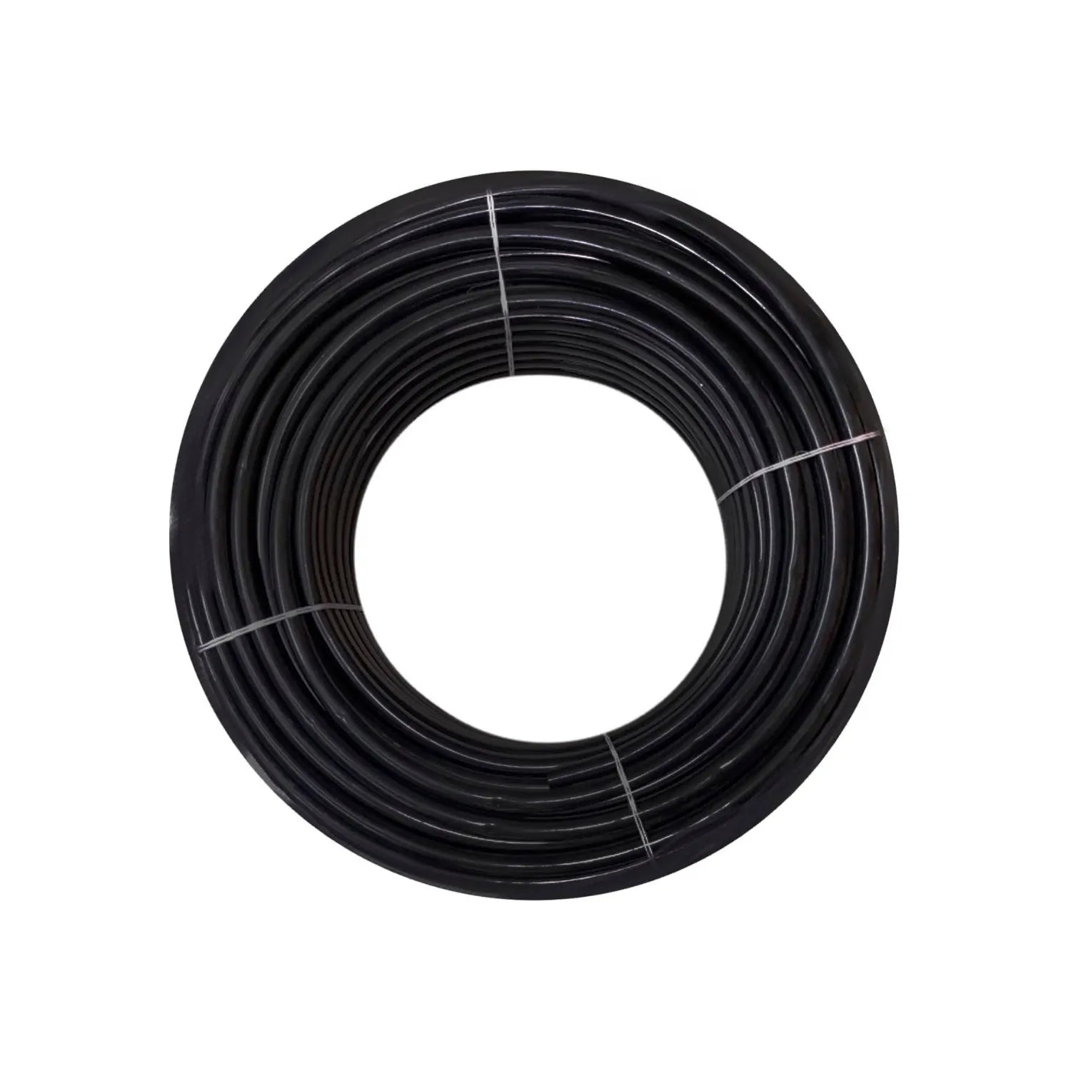 Poliducto negro cédula 40 de 3/4 pulgada en rollo, tubería para agua y sistemas de cableado.