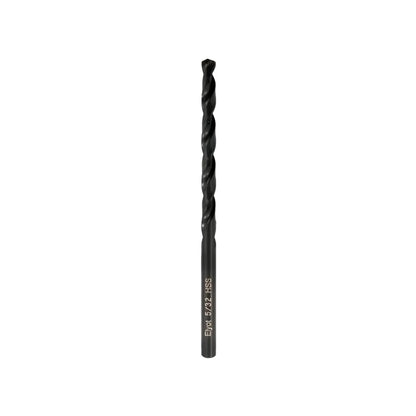 Broca helicoidal HSS de 5/32 pulgadas color negro para taladro, herramienta de corte de acero rápido para metal y madera