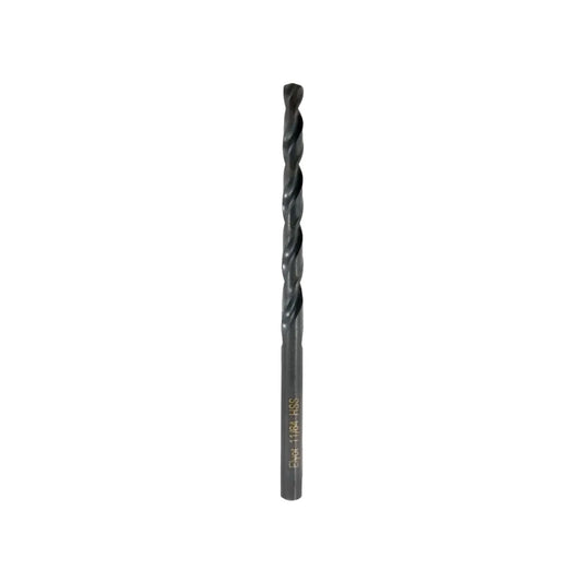 Broca helicoidal HSS de 11/64 pulgadas para metal, acabado negro mate, punta de corte estándar para taladro eléctrico