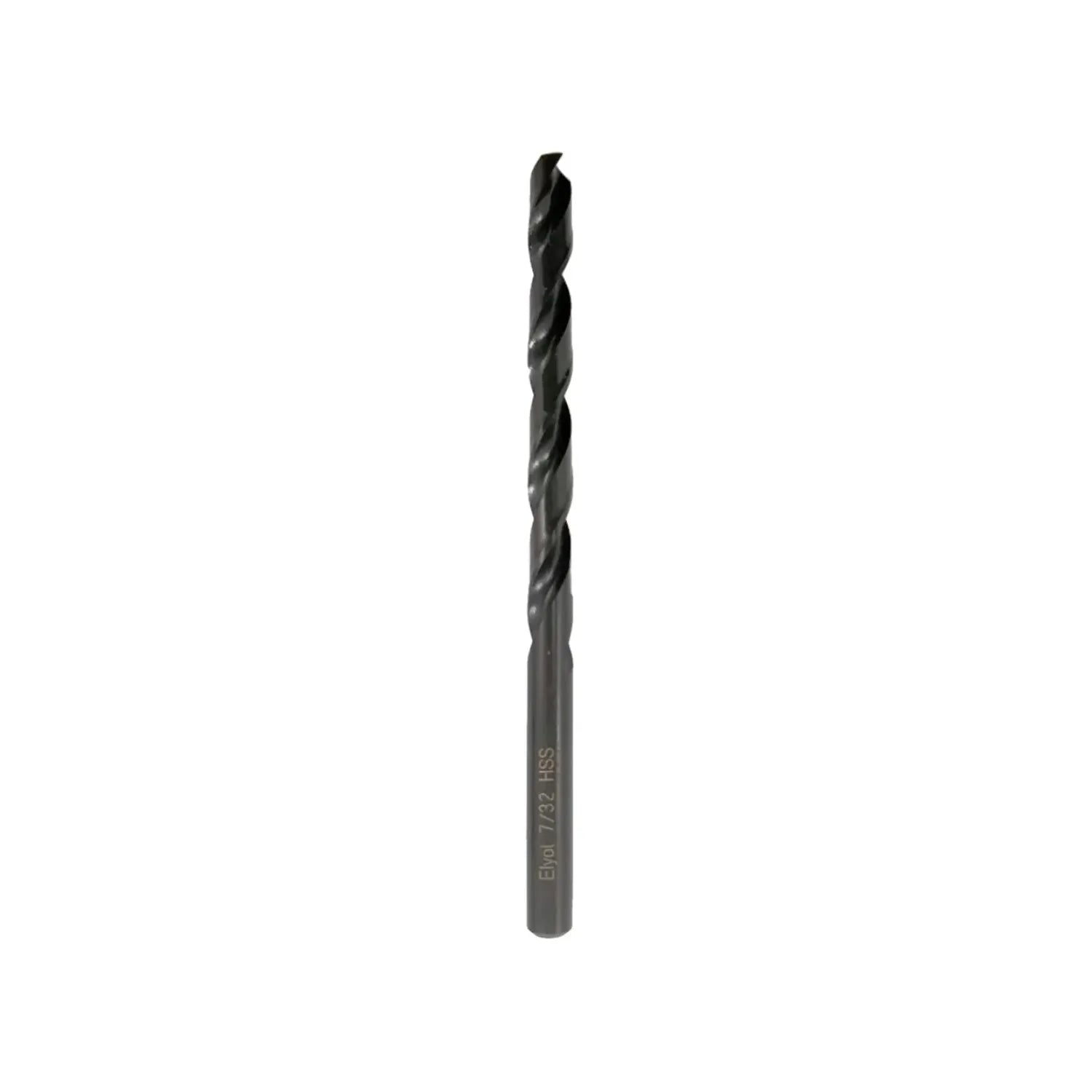 Broca helicoidal de acero rápido HSS 7/32 pulgadas color negro para taladro manual o de banco
