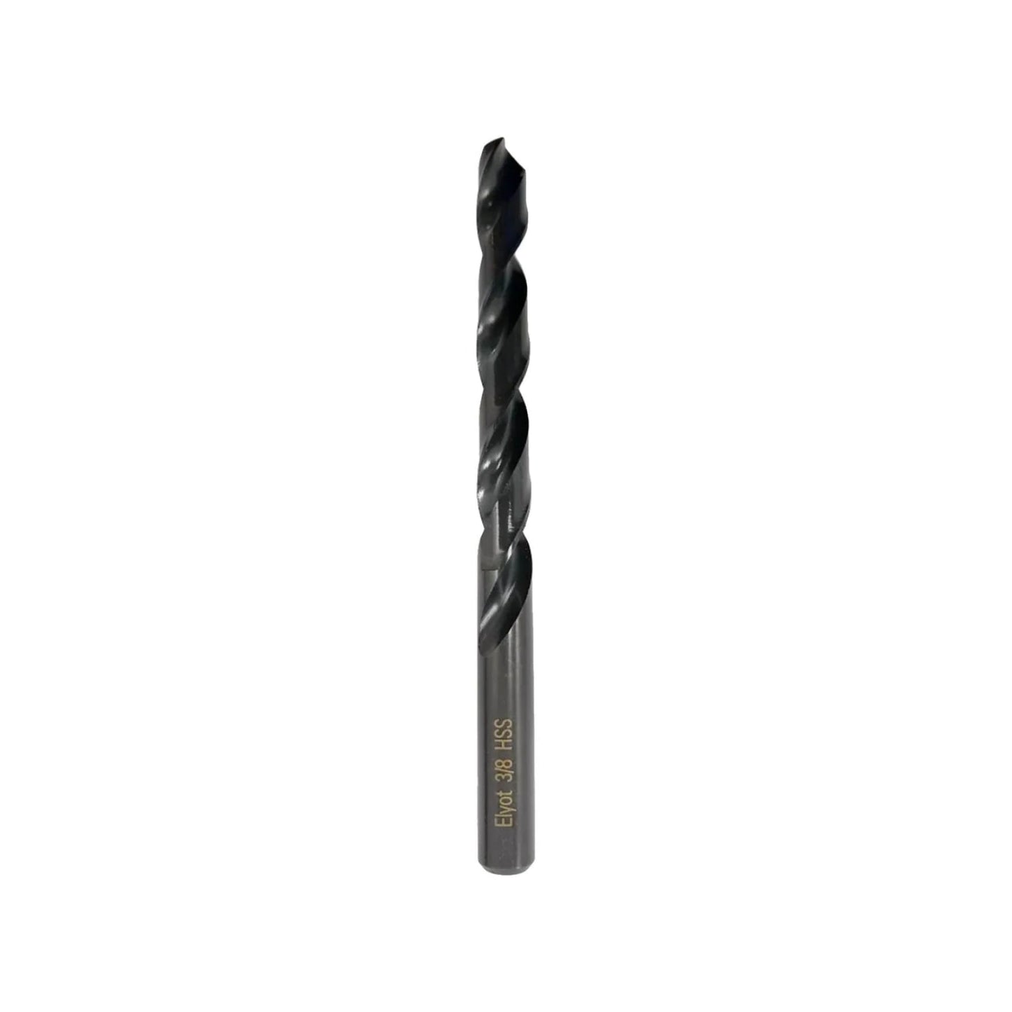 Broca espiral Elyot 3/8" HSS de alta velocidad para perforación de metales y maderas.
