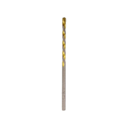 Broca espiral dorada de alta velocidad, ideal para perforar metal, madera y plástico con precisión.