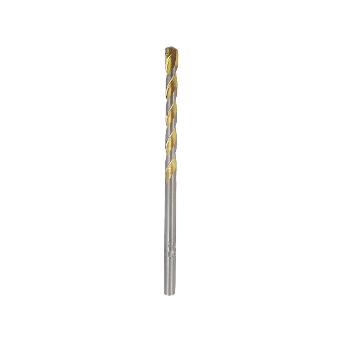 Broca para concreto 1/4"x4" con punta de carburo y flautas doradas, ideal para taladro percutor