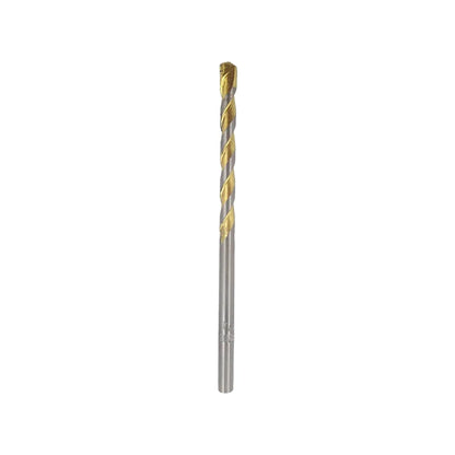 Broca para concreto 1/4"x4" con punta de carburo y flautas doradas, ideal para taladro percutor