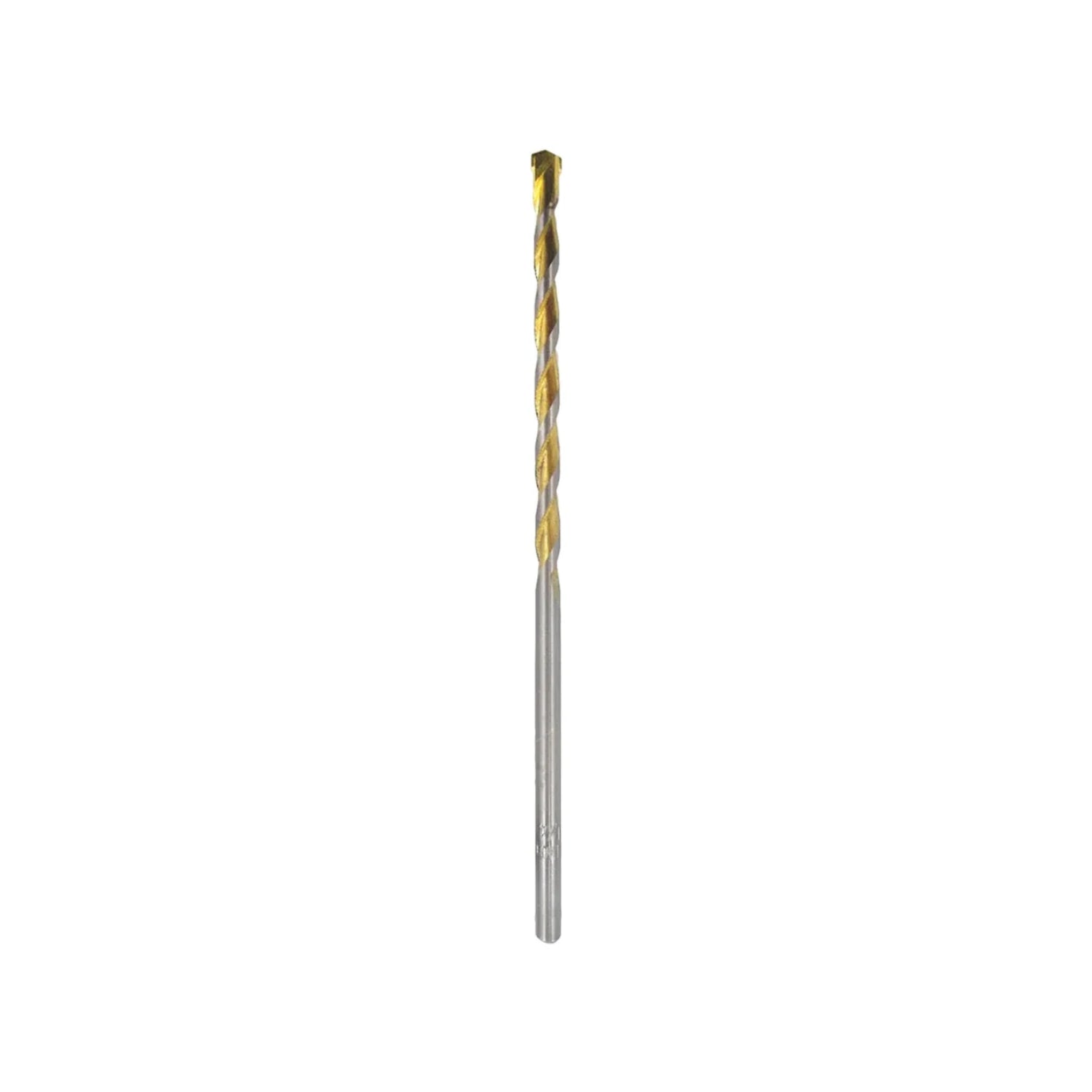 Broca para concreto 1/4x6 pulgadas con punta de carburo, revestimiento dorado para taladro percutor