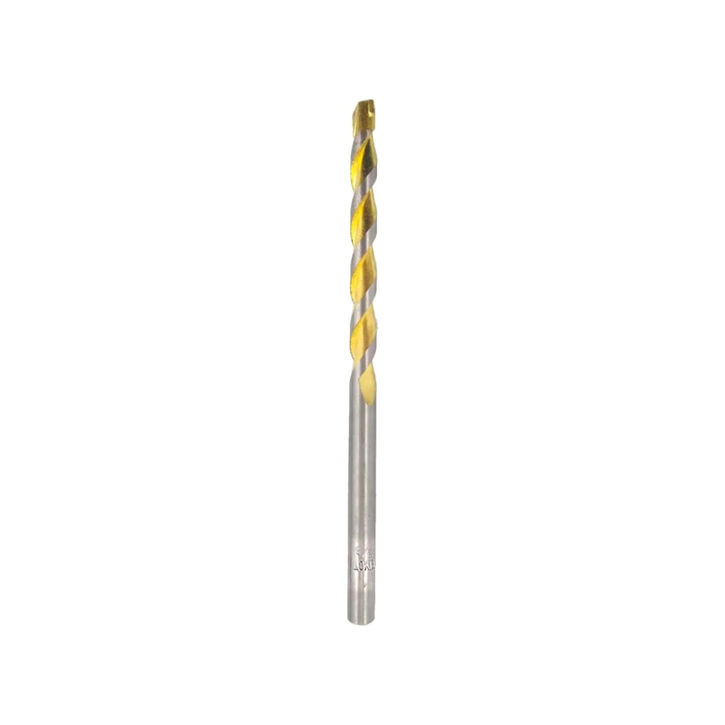 Broca de taladro HSS recubierta de titanio dorada, ideal para perforar metal, madera y plásticos con precisión.
