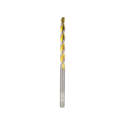 Broca de taladro HSS recubierta de titanio dorada, ideal para perforar metal, madera y plásticos con precisión.