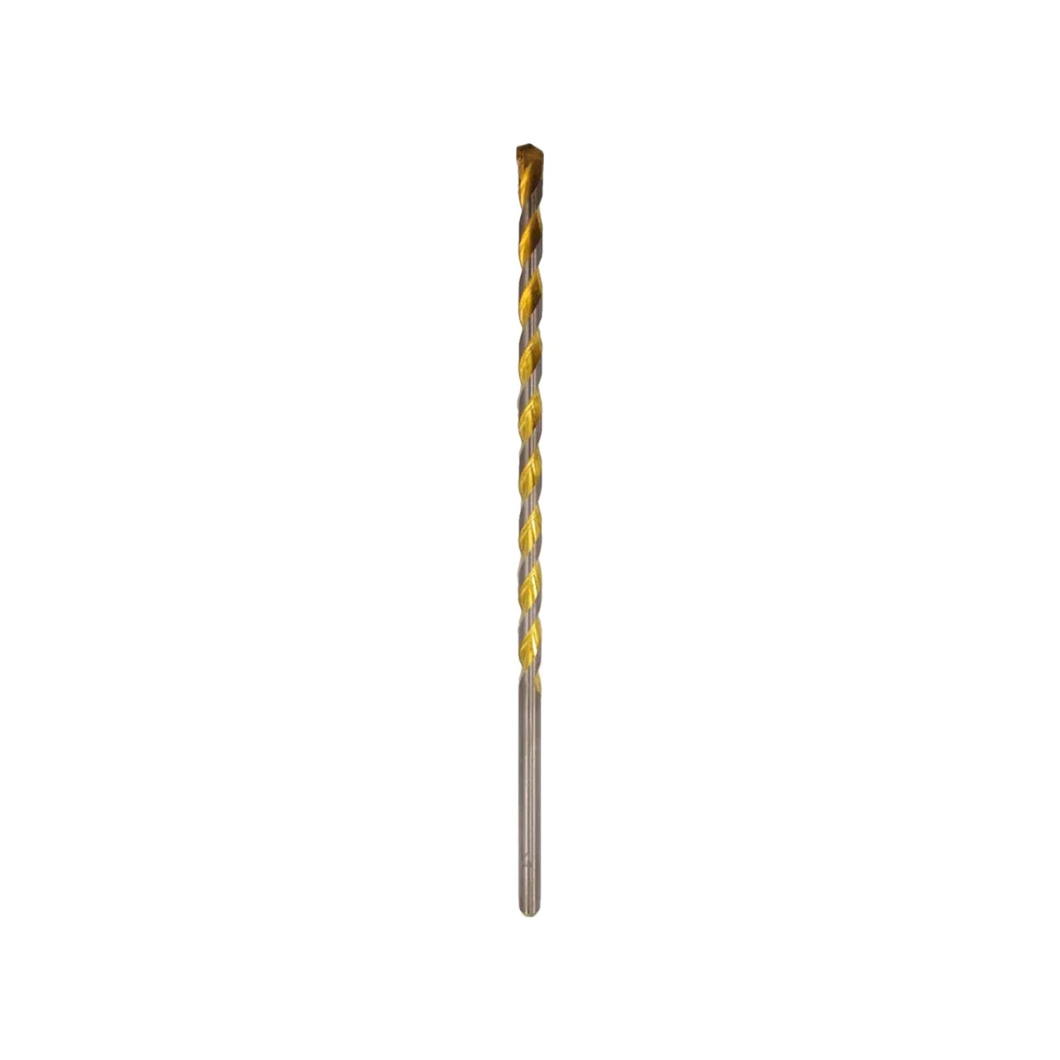 Broca para concreto 1/2x13 pulgadas, flauta espiral dorada, ideal para perforaciones profundas en mampostería