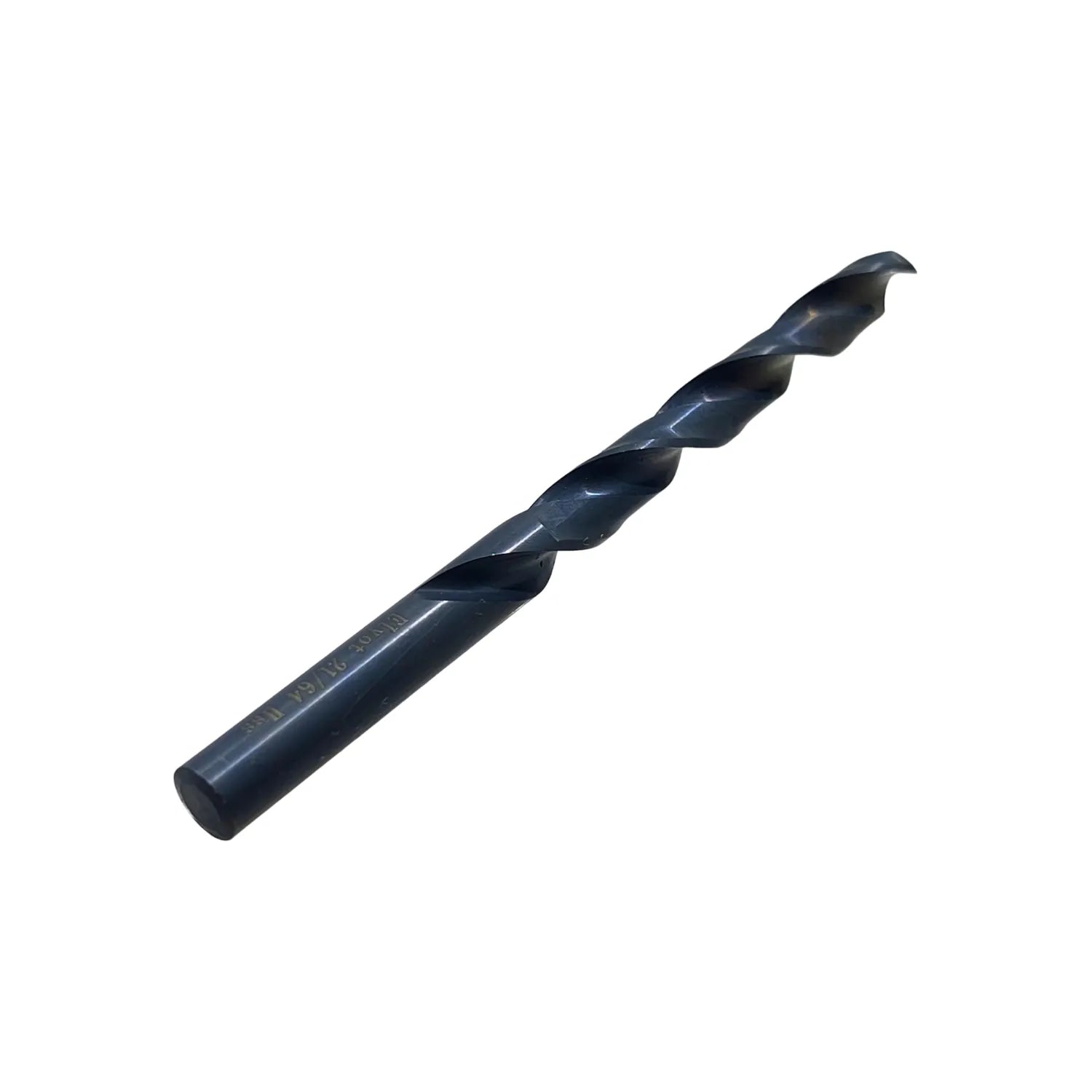 Broca PILOT helicoidal HSS de 21/64 pulgadas para taladrar metal y madera, acabado oscuro.