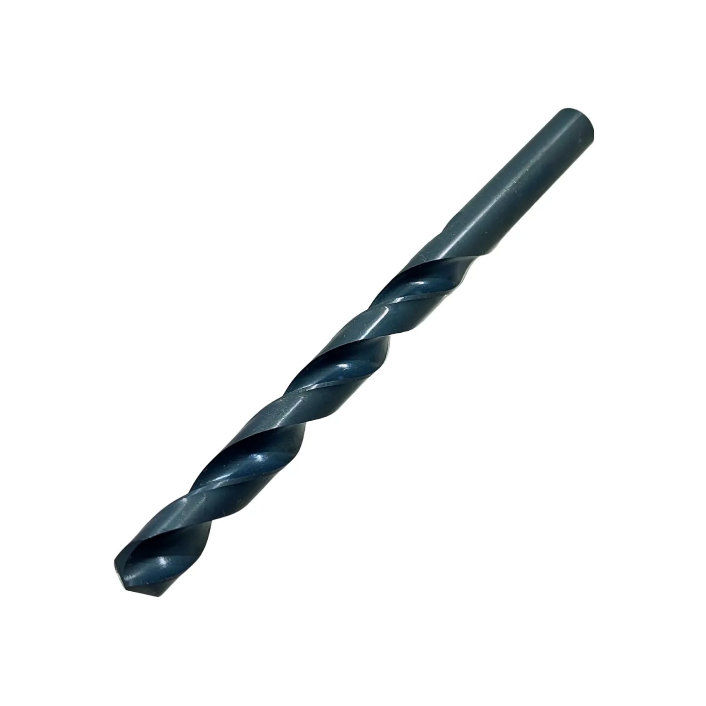 Broca helicoidal de acero para taladro, punta afilada, color gris oscuro, para perforar metal y madera.