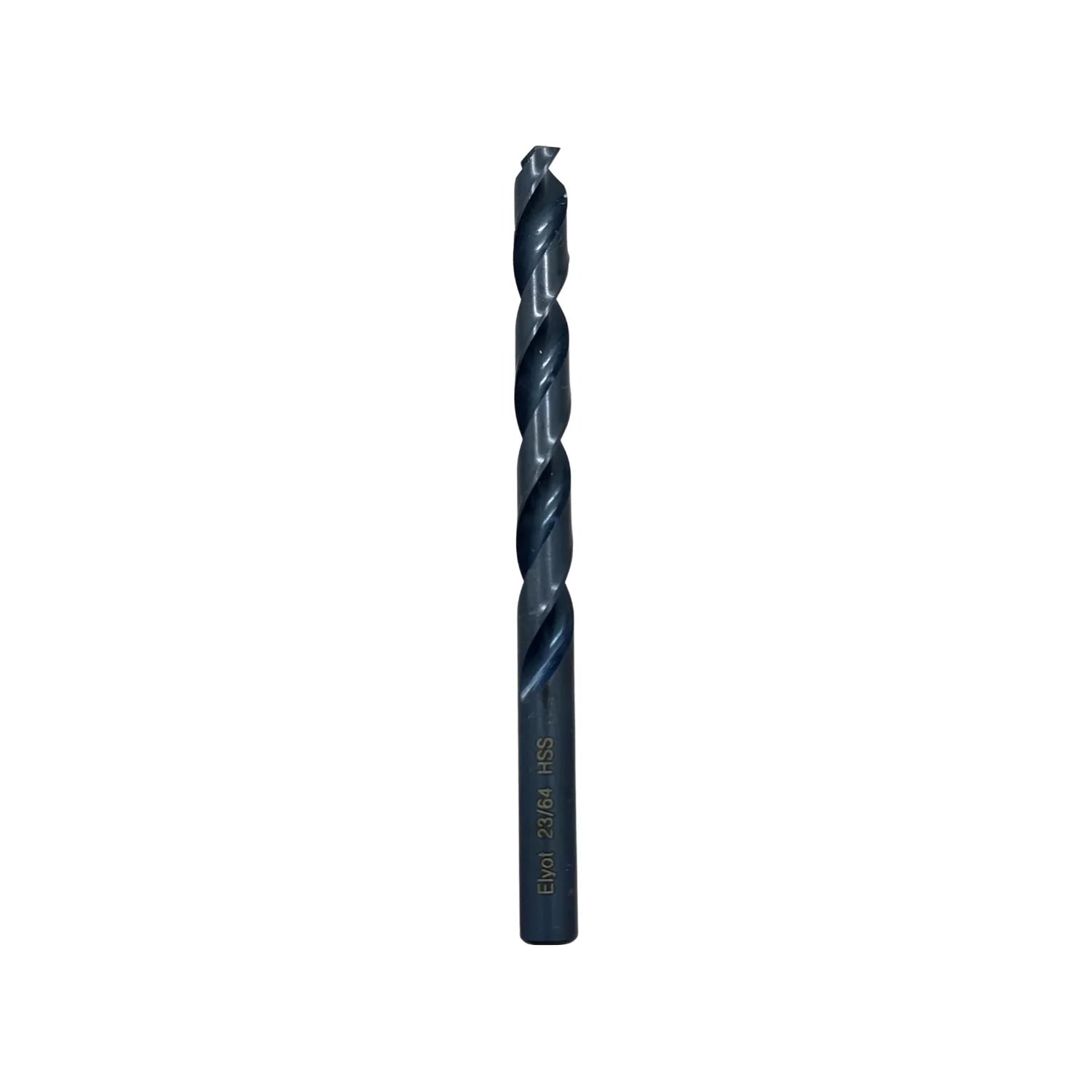Broca de acero de alta velocidad Elyot 23/64 HSS para taladro, ideal para metal y madera.