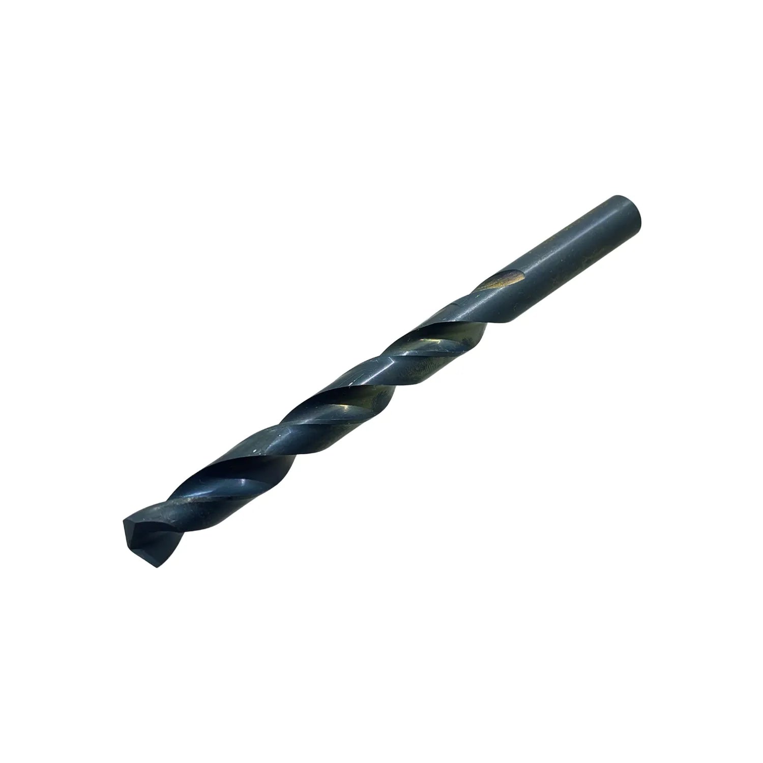 Broca helicoidal de acero rápido (HSS) gris oscuro para taladro, perforación precisa en metal y madera.