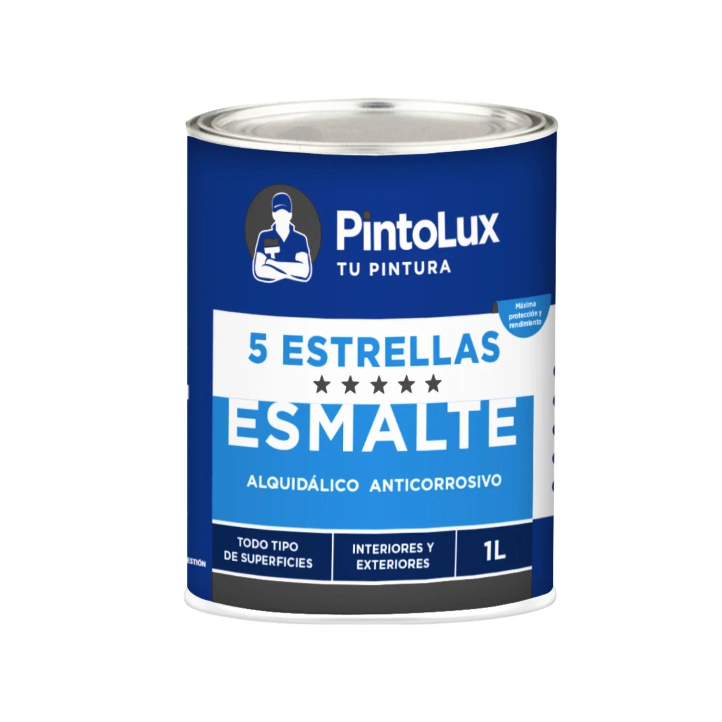 Pintura de esmalte negra 1 l Cinco estrellas 1014-1
