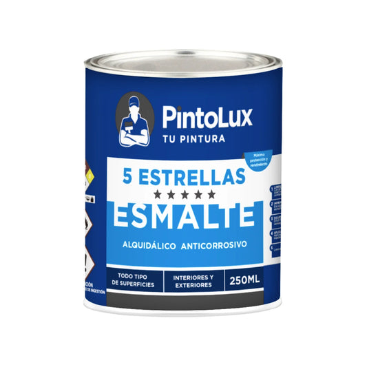 Pintura de esmalte negra 250 ml Cinco estrellas 1014-250