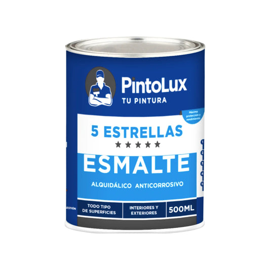 Pintura de esmalte negra 500 ml Cinco estrellas 1014-500