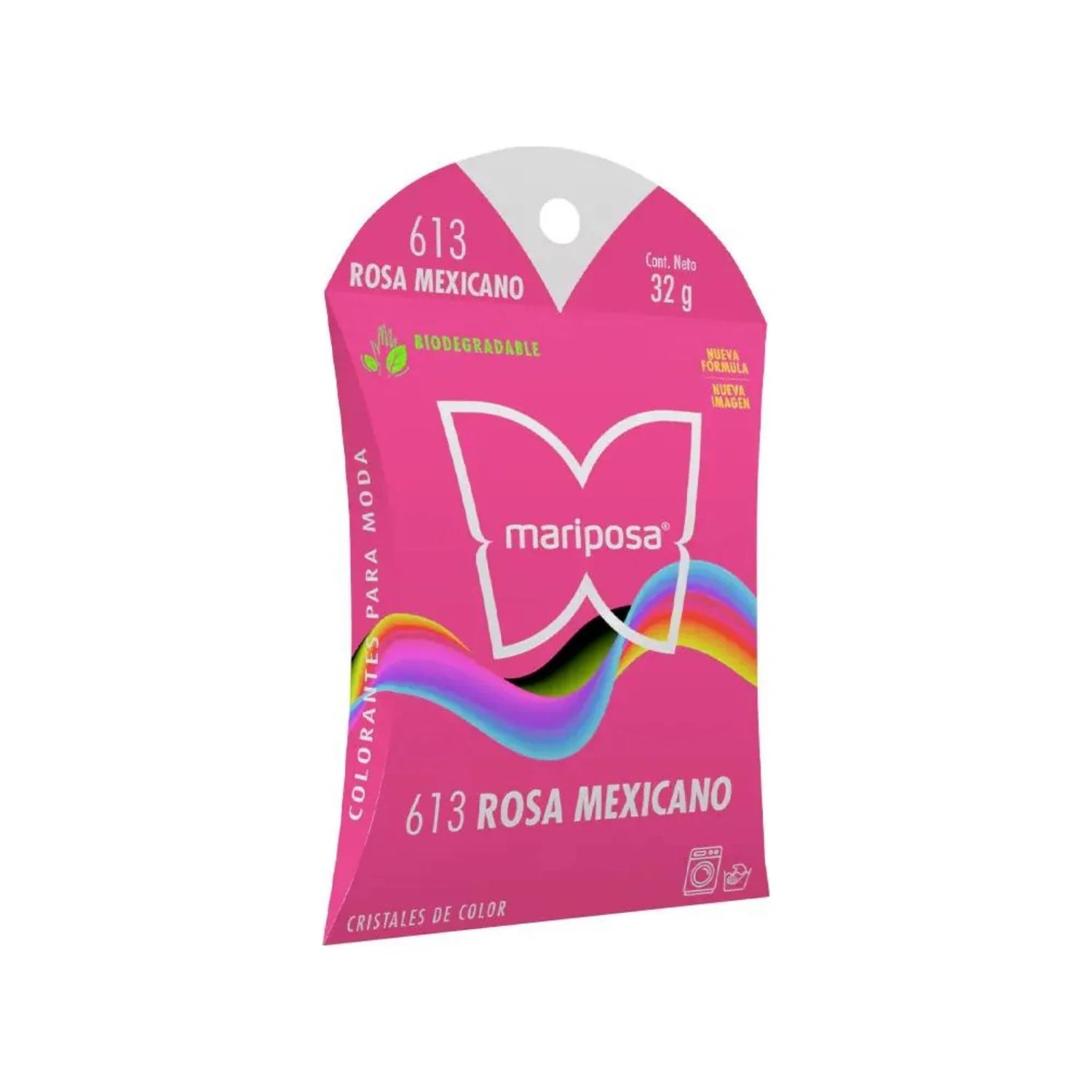 Colorante textil para teñido de ropa y artículos de casa.,Sirve para telas naturales como algodón, mezclilla, lino, lana, seda, nylon, rayón.,Fibras naturales (aserrín, madera, yute, pajilla, etc).,Un sobre es suficiente para teñir una prenda de tamaño mediano como una playera (de blanco a color).,Si sólo quieres reteñir (devolver el color a tu ropa), el rendimiento aumenta al doble.,32 g.,No se deje al alcance de los niños.,No toxico.,Evite el contacto con los ojos.