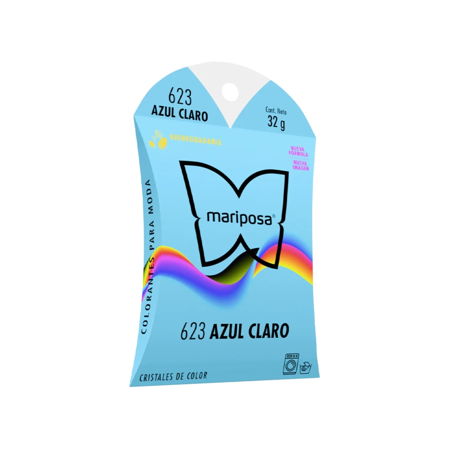 Colorante textil para teñido de ropa y artículos de casa.,Sirve para telas naturales como algodón, mezclilla, lino, lana, seda, nylon, rayón.,Fibras naturales (aserrín, madera, yute, pajilla, etc).,Un sobre es suficiente para teñir una prenda de tamaño mediano como una playera (de blanco a color).,Si sólo quieres reteñir (devolver el color a tu ropa), el rendimiento aumenta al doble.,32 g.,No se deje al alcance de los niños.,No toxico.,Evite el contacto con los ojos.