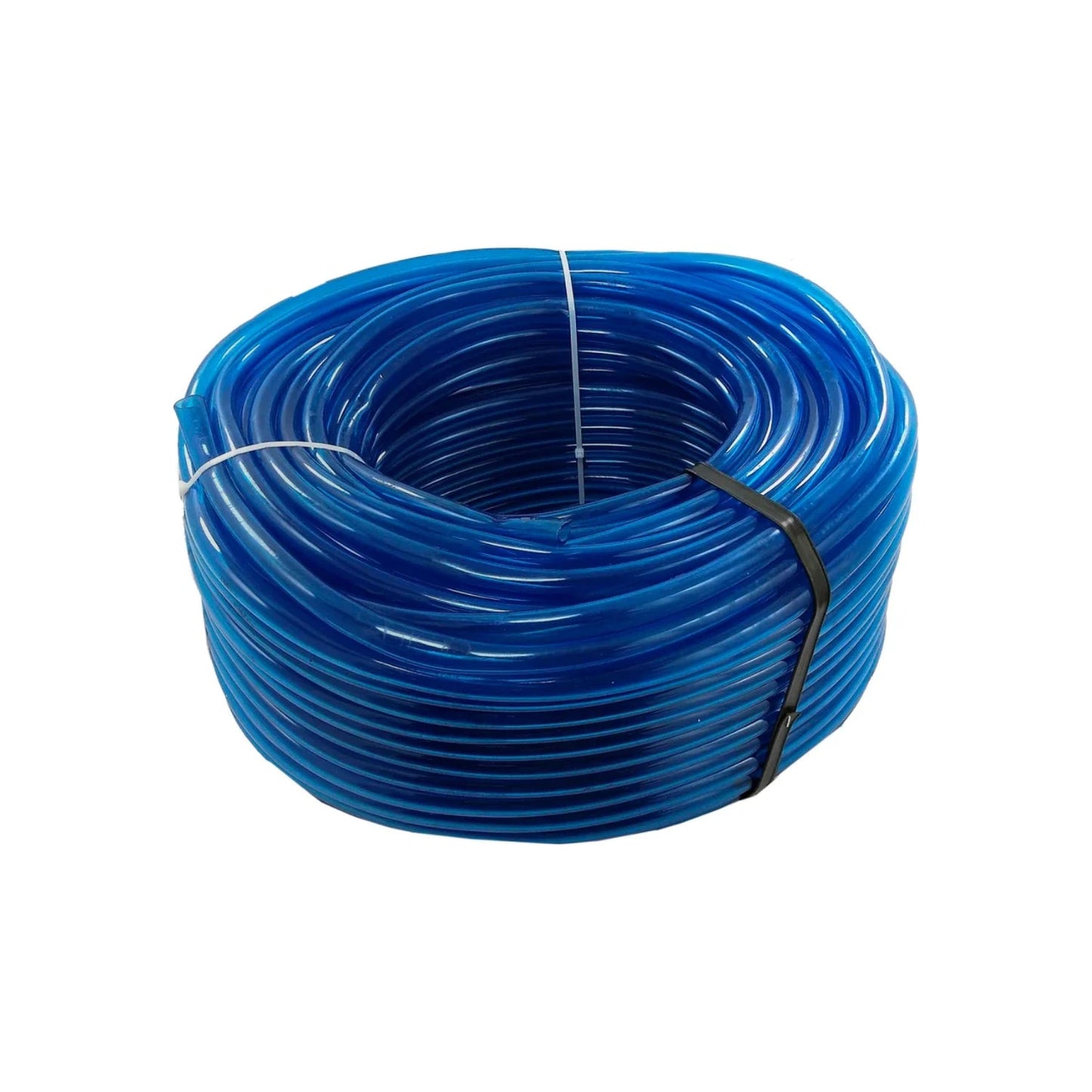 Manguera de silicón azul enrollada para riego o plomería, flexible, 1/2 pulgada