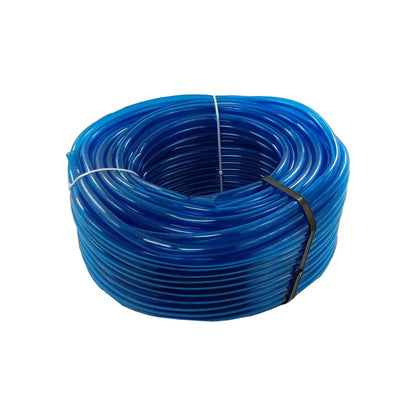 Manguera de silicón azul enrollada para riego o plomería, flexible, 1/2 pulgada