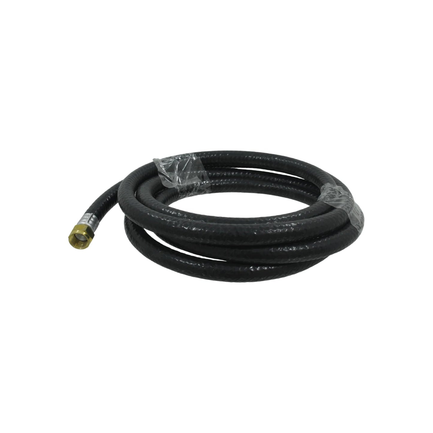 Manguera flexible de gas negra de 2.5 metros con conector de latón para instalación segura