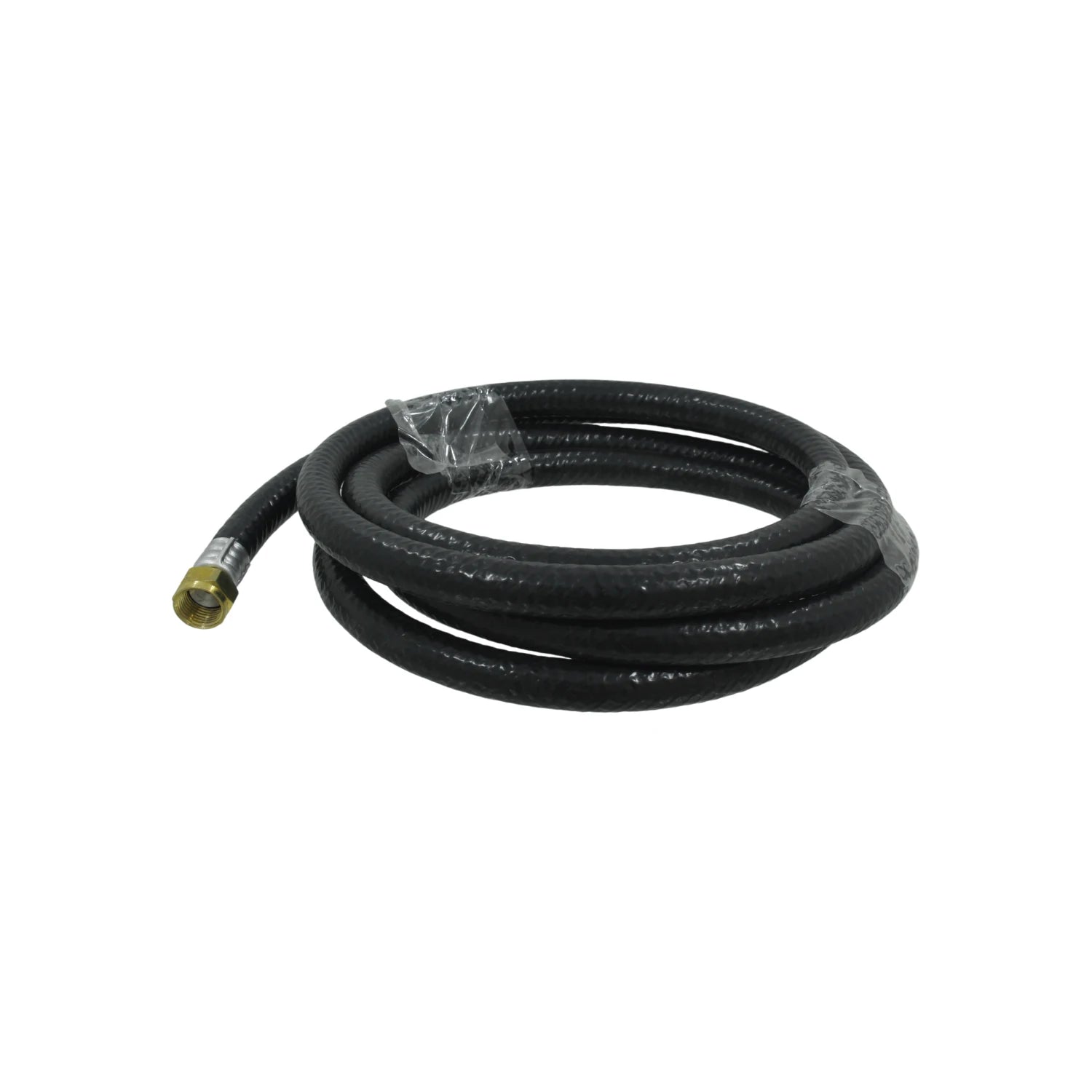 Manguera flexible de gas negra de 2.5 metros con conector de latón para instalación segura