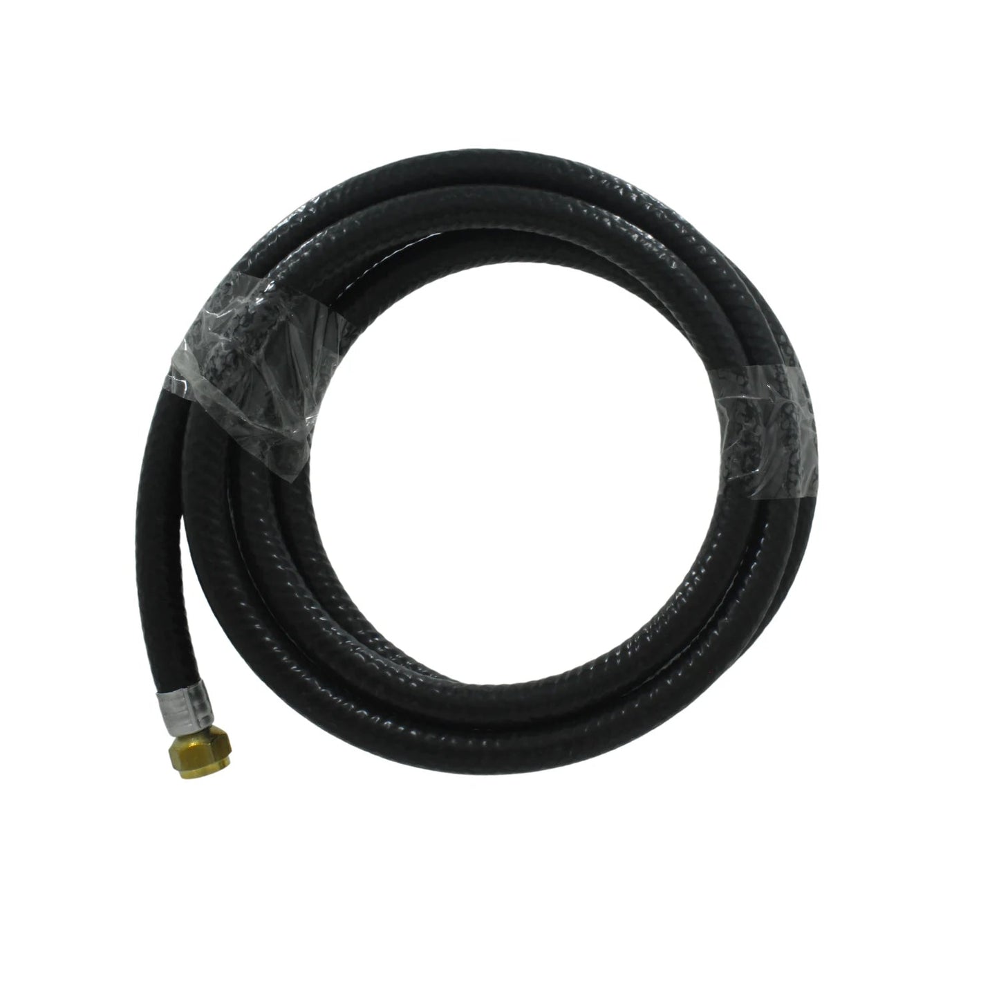 Manguera flexible negra para gas con conector de latón
