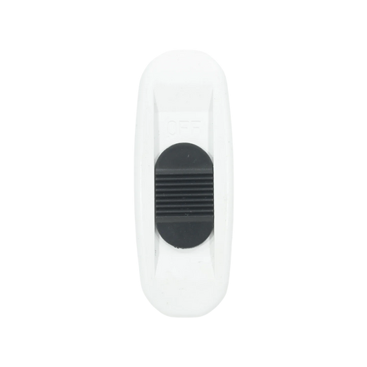 Fabricado en ABS,Color blanco.,Apagador de paso.,Mecanismo deslizable.,Voltaje: 120 V,Corriente: 3 A