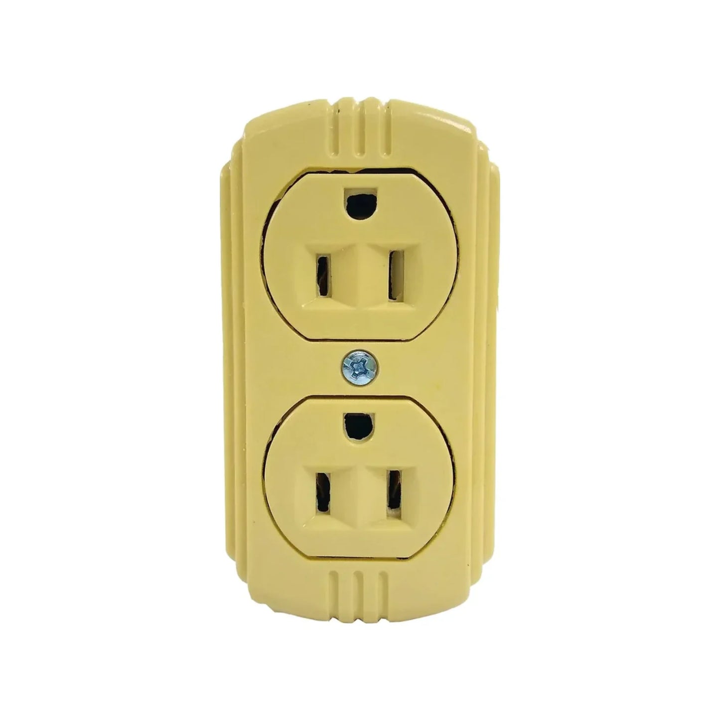 Fabricado en ABS,Contactos aterrizados.,Voltaje 120 V - 15 A,Contacto dúplexde superficie aterrizado.