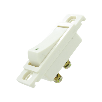 Apagador sencillo blanco con luz indicadora verde para control de iluminación residencial