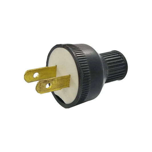 Fabricado de  hule.,Material PVC negro.,Voltaje 127 V - 15 A,Clavija de hule con rosca.