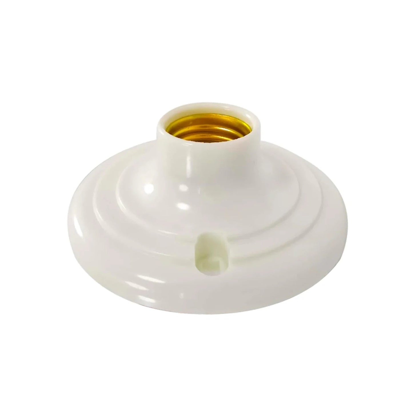 Socket portalámparas blanco de cerámica, rosca E27/E26, para montaje en techo o pared