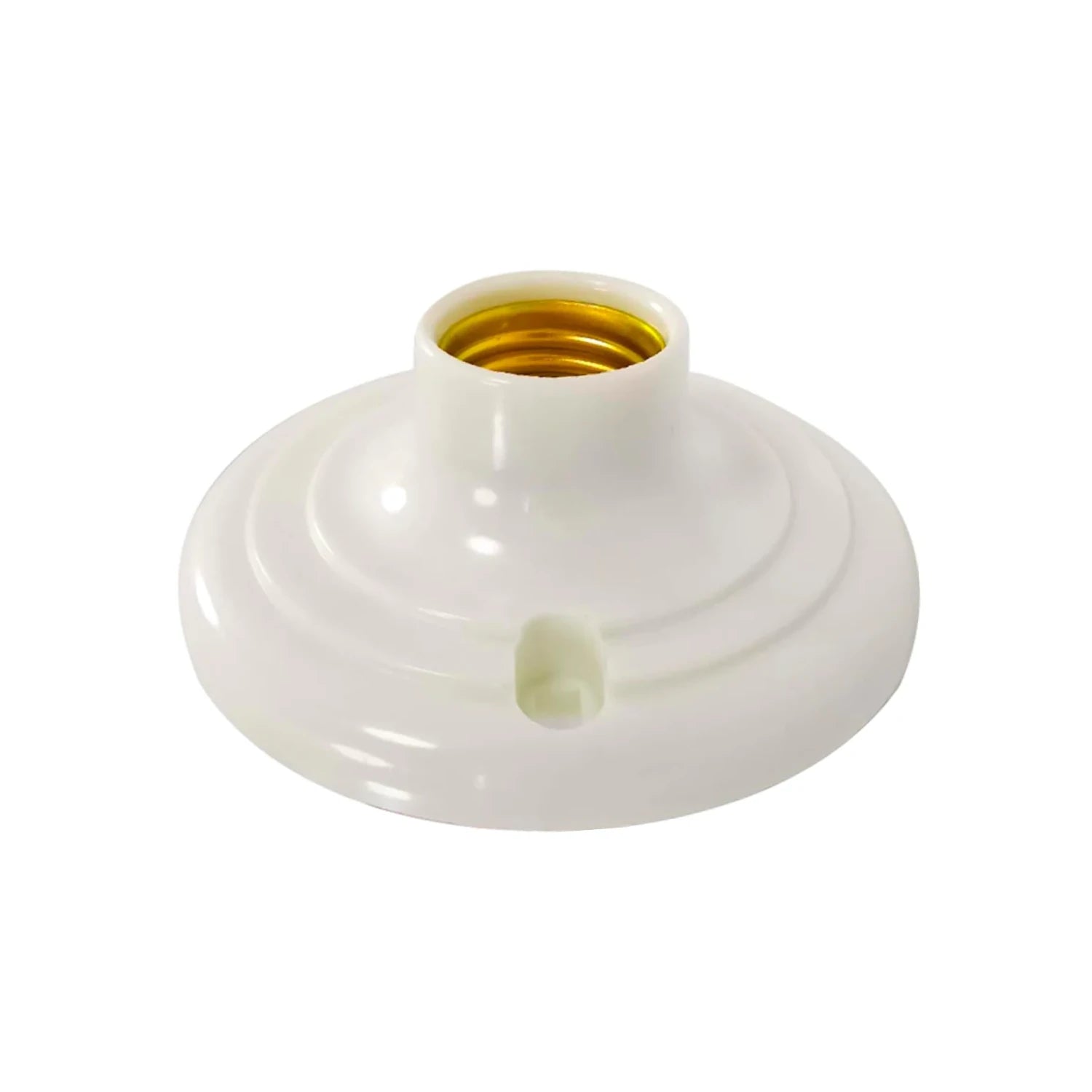 Socket portalámparas blanco de cerámica, rosca E27/E26, para montaje en techo o pared