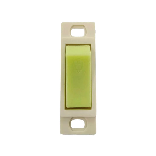 Fabricado enbaquelita.,Línea tipo quinziño.,Botón para timbre sencillo.,Voltaje: 120 V,Corriente: 10 A