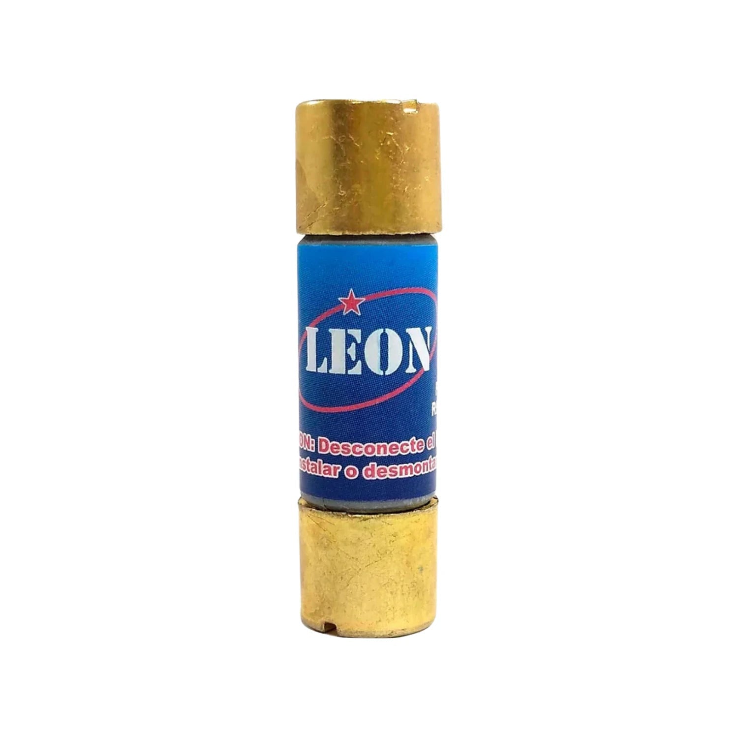 Fusible eléctrico de cartucho León 30A, azul con terminales dorados, protección para circuitos